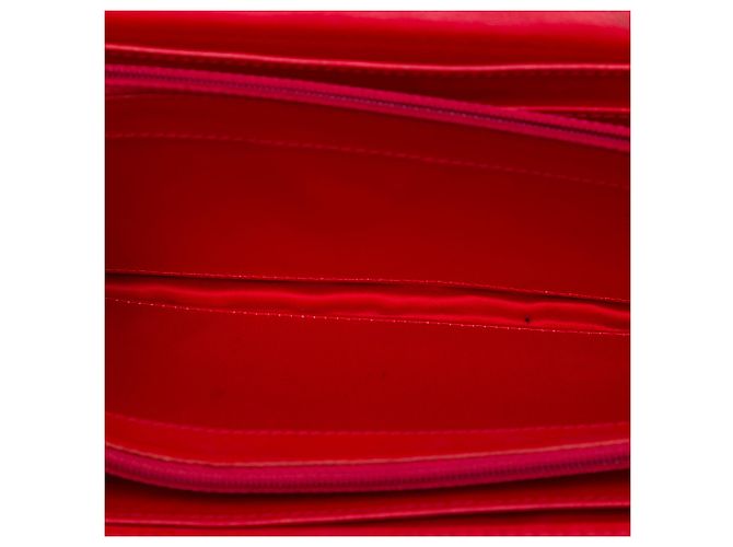 Chanel Red Classic Lambskin East West Wallet on Chain Rot - Ansicht 4