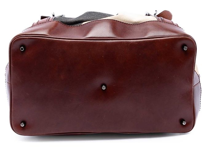 Borsa Lowry in tela Mega Check beige Burberry - vista 3