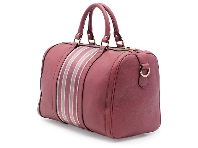Borsa Boston Gucci Joy Medium in pelle di vitello rosa con Web - vista 2