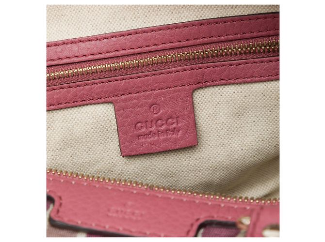 Borsa Boston Gucci Joy Medium in pelle di vitello rosa con Web - vista 5