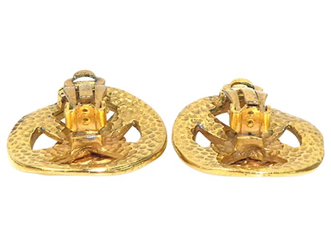 Orecchini a clip rotondi placcati oro Chanel Gold CC D'oro - vista 4