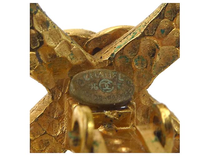 Orecchini a clip rotondi placcati oro Chanel Gold CC D'oro - vista 6