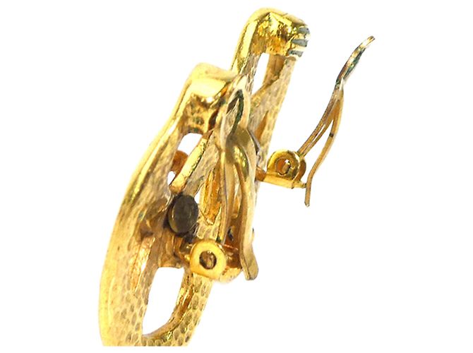 Orecchini a clip rotondi placcati oro Chanel Gold CC D'oro - vista 8