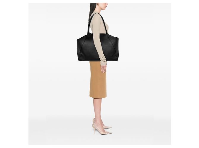 Tote Prada em couro granulado macio preto Large - vista 6