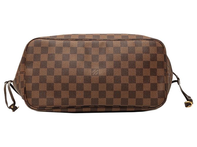Louis Vuitton Brown Damier Ebene Neverfull MM Castaño - vista 3