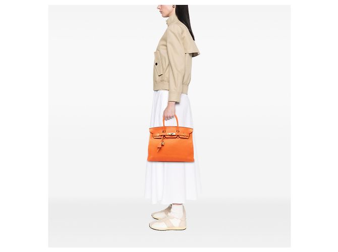 Hermès Orange Togo Birkin Retourne 35 - Ansicht 6