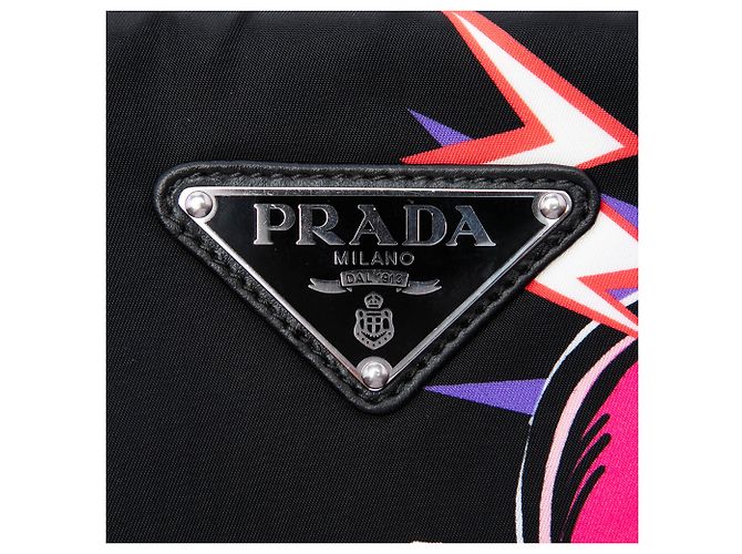 Prada Black Universal Studios Tessuto Frankenstein Heart Chain Crossbody - vista 5