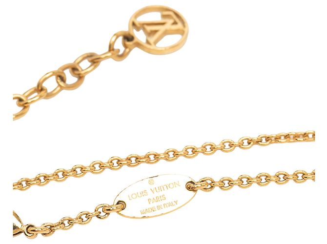 Louis Vuitton Gold Plated Essential V Halskette Gold Golden - Ansicht 3