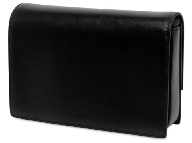 Autre Marque mala Bellechasse Saint Laurent preta em pele de vitela e camurça tamanho Medium - vista 2