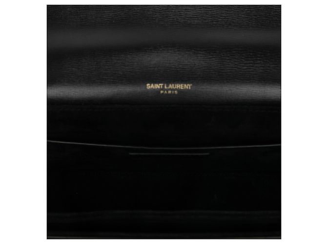 Autre Marque mala Bellechasse Saint Laurent preta em pele de vitela e camurça tamanho Medium - vista 4