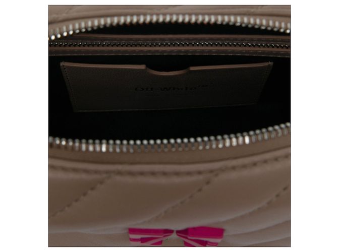 Off White Bolso cámara Off-White Jackhammer de piel de cordero acolchada marrón Castaño Marrón claro - vista 4