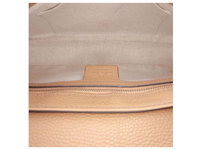 Gucci Soho Chain Flap Crossbody in pelle di vitello marrone Medium Carne - vista 4