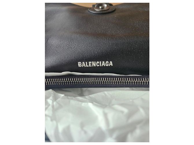Borsa a tracolla Balenciaga Crush Chain Bag S in pelle nera Nero - vista 6