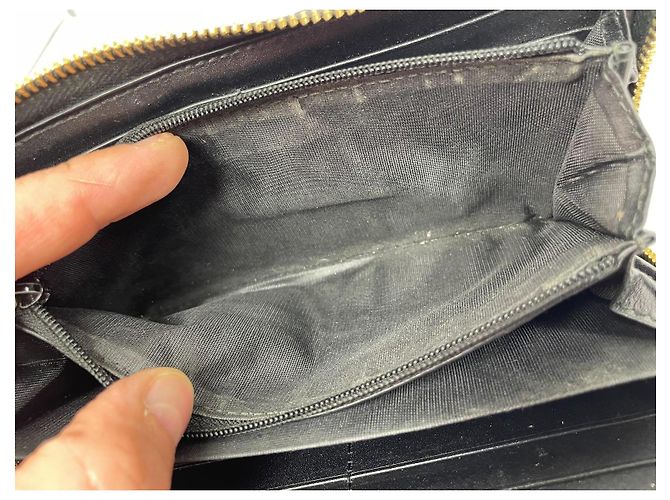 Gucci GG Supreme Bee Portafoglio con Zip Beige D'oro - vista 10