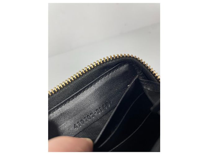 Gucci GG Supreme Bee Portafoglio con Zip Beige D'oro - vista 12