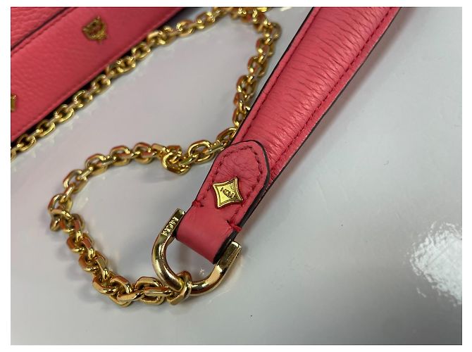 Bolso de mano MCM en cuero rosa - vista 15