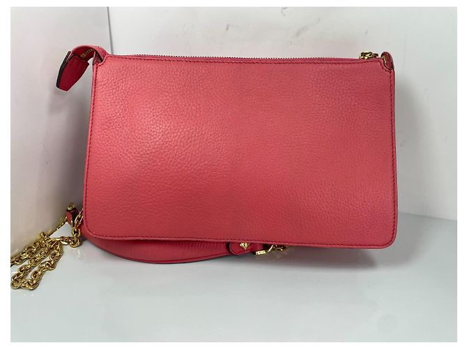 Bolso de mano MCM en cuero rosa - vista 3