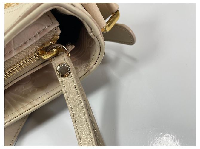 Etro Borsa a tracolla in pelle goffrata Paisley Beige D'oro - vista 7