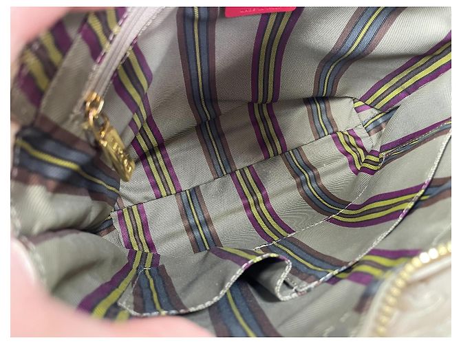 Etro Borsa a tracolla in pelle goffrata Paisley Beige D'oro - vista 8