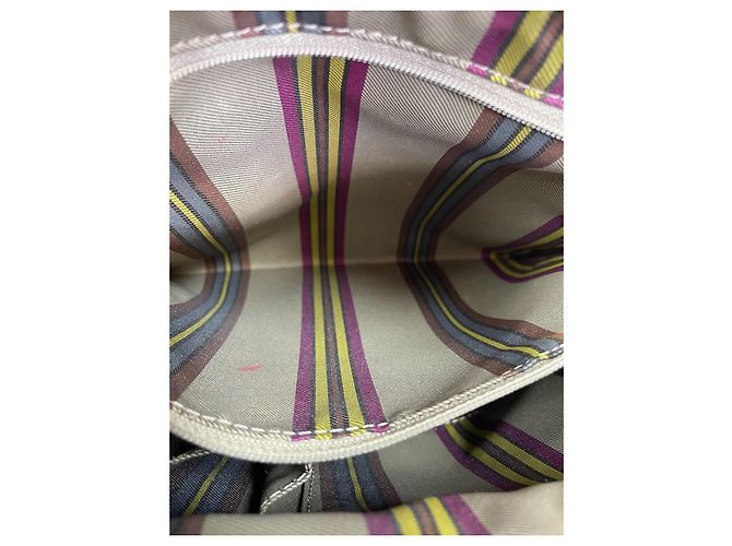 Etro Borsa a tracolla in pelle goffrata Paisley Beige D'oro - vista 9