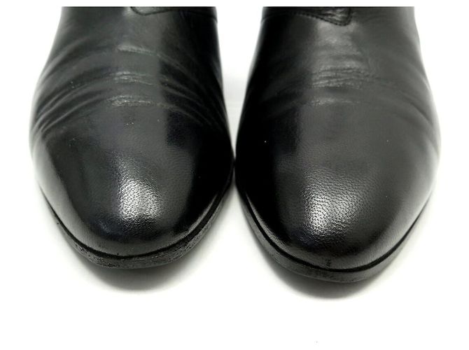Hermès SCARPE HERMES STIVALETTI SIXTINE H182180Z 40 MEDOR PELLE NERA ANKLE BOOTS - vista 4