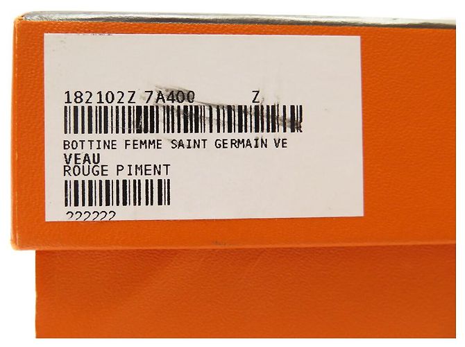 Hermès BOTINES HERMES SAINT GERMAIN HEBILLA KELLY H182102Z 38 EN CUERO ROJO BOOTS - vista 13