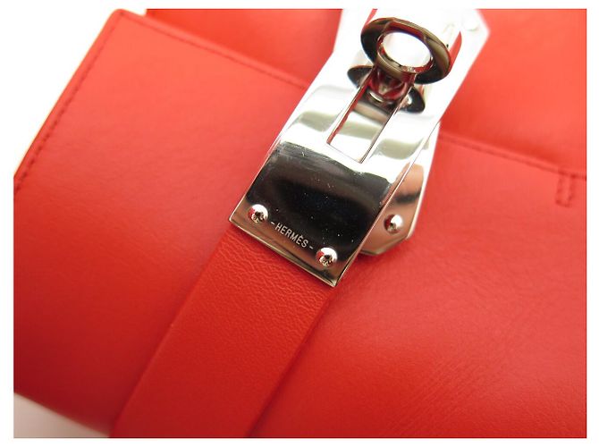 Hermès BOTINES HERMES SAINT GERMAIN HEBILLA KELLY H182102Z 38 EN CUERO ROJO BOOTS - vista 9