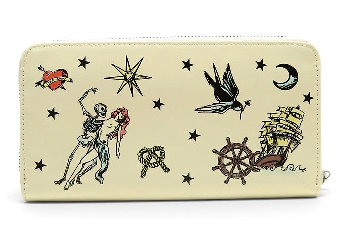 NEUE ZADIG & VOLTAIRE COMPAGNON TATTOO GELDBÖRSE + BANANEN-CHARM Roh - Ansicht 2