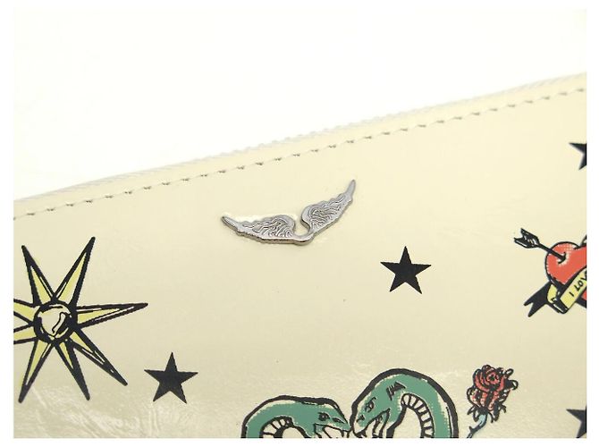 NEUE ZADIG & VOLTAIRE COMPAGNON TATTOO GELDBÖRSE + BANANEN-CHARM Roh - Ansicht 7