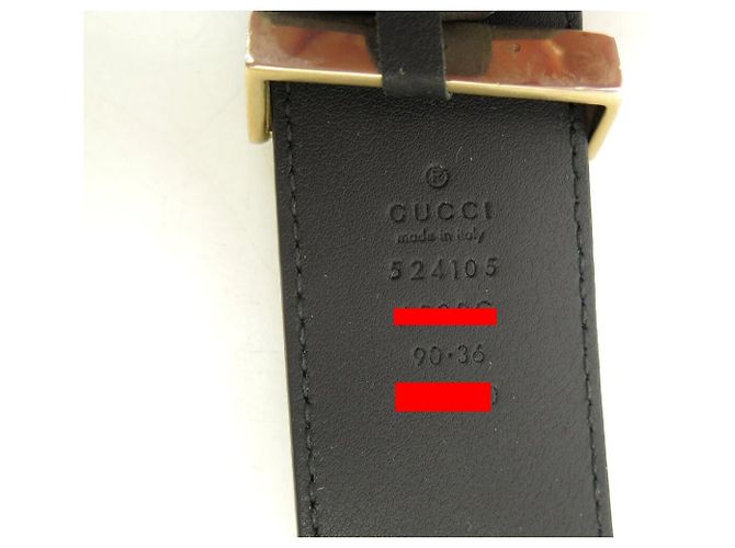 GUCCI DOUBLE G SPITZEN-GÜRTEL 524105 T90 SCHWARZES LEDER BELT - Ansicht 7