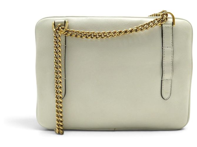 FENDI PSIDE DOWN FF LEATHER HANDBAG 8BT305 SHOULDER STRAP OR BELT Grey - view 2