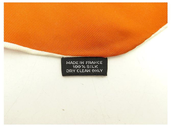 Hermès HERMES LOSANGE MINI SILK SCARF PLAIN ORANGE PATTERN 100X45 CM SILK SCARF - view 9