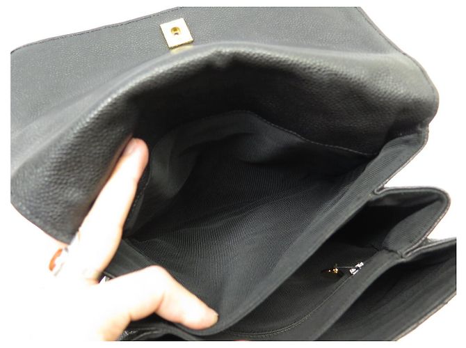 ZAINO VINTAGE CHANEL CHIUSURA TIMELESS LOGO CC PELLE CAVIAR Nero - vista 10