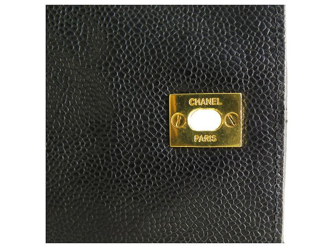 ZAINO VINTAGE CHANEL CHIUSURA TIMELESS LOGO CC PELLE CAVIAR Nero - vista 11