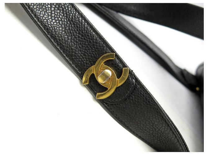 ZAINO VINTAGE CHANEL CHIUSURA TIMELESS LOGO CC PELLE CAVIAR Nero - vista 3