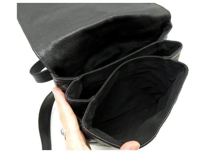 ZAINO VINTAGE CHANEL CHIUSURA TIMELESS LOGO CC PELLE CAVIAR Nero - vista 8