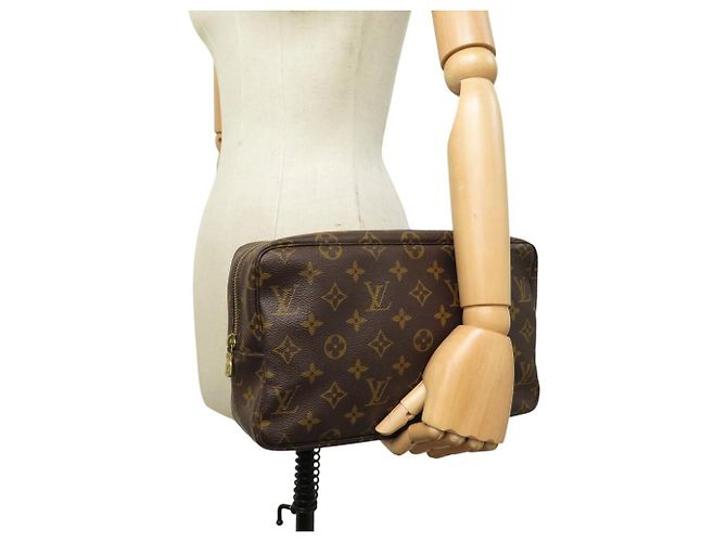 POCHETTE LOUIS VUITTON TROUSSE TOILETTE 28 GM M43383 TOILE MONOGRAM CLUTCH Marrone - vista 5