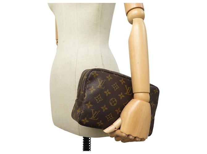 VINTAGE POCHETTE LOUIS VUITTON TROUSSE TOILETTE 23 M47524 MONOGRAM CLUTCH Marrone - vista 6