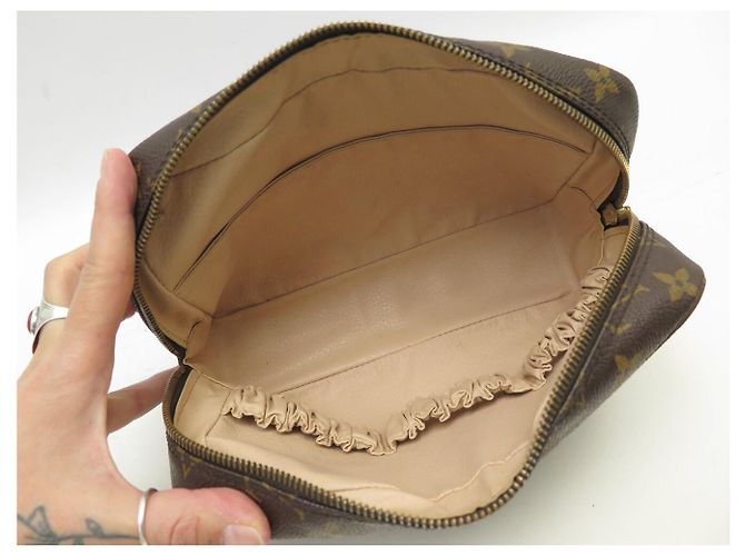 VINTAGE POCHETTE LOUIS VUITTON TROUSSE TOILETTE 23 M47524 MONOGRAM CLUTCH Marrone - vista 7
