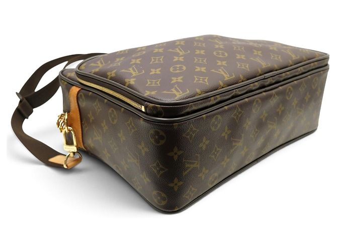 NEUE LOUIS VUITTON ICARE MONOGRAM M23252 BRIEFCASE MESSENGER BAG Braun - Ansicht 3