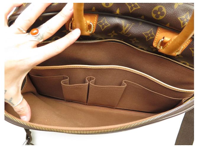 NEUE LOUIS VUITTON ICARE MONOGRAM M23252 BRIEFCASE MESSENGER BAG Braun - Ansicht 8