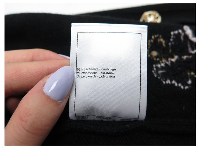 CHANEL CARDIGAN KLEEE P77000 M 38 SCHWARZE CASHMERE JACKE - Ansicht 9