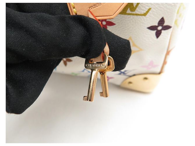 LOUIS VUITTON SPEEDY 30 M92643 HANDTASCHE TOILE MONOGRAM MURAKAMI 2007 Weiß - Ansicht 12