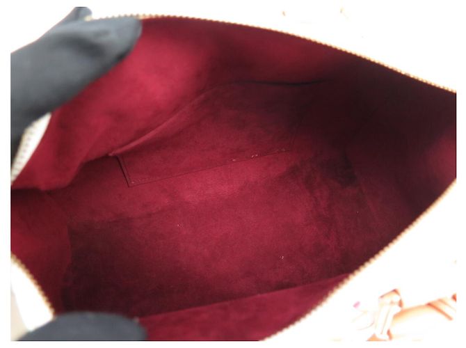 LOUIS VUITTON SPEEDY 30 M92643 HANDTASCHE TOILE MONOGRAM MURAKAMI 2007 Weiß - Ansicht 13