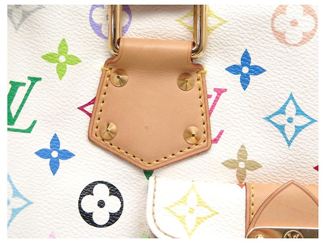 LOUIS VUITTON SPEEDY 30 M92643 HANDTASCHE TOILE MONOGRAM MURAKAMI 2007 Weiß - Ansicht 16