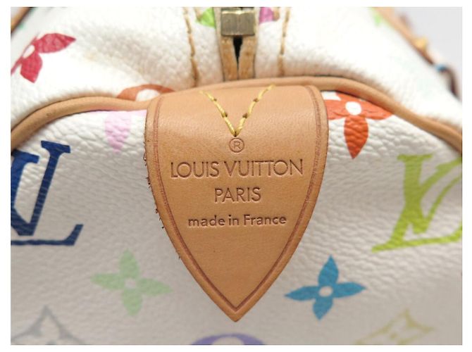 LOUIS VUITTON SPEEDY 30 M92643 HANDTASCHE TOILE MONOGRAM MURAKAMI 2007 Weiß - Ansicht 6