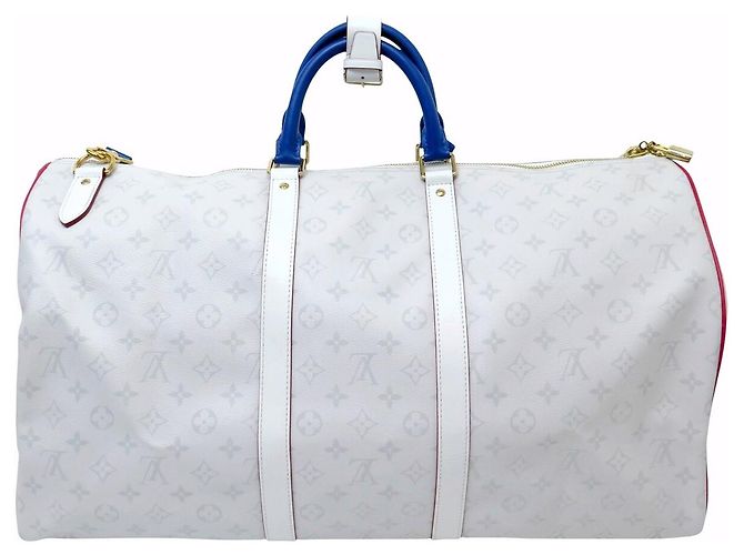 NEUE LOUIS VUITTON X NBA KEEPALL 55 BANDOULIERE M45586 HANDREISETASCHE Grau - Ansicht 2