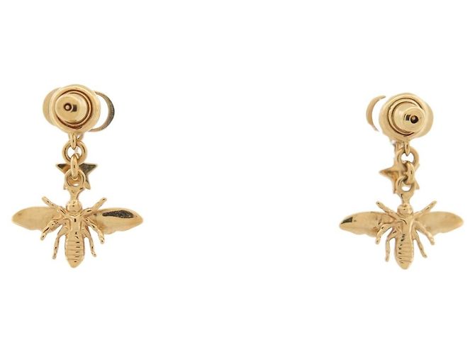 Abeille NEUE DIOR HÄNGENDE OHRRINGE CD LOGO STERN BIENE GOLD OHRRINGE Golden - Ansicht 3