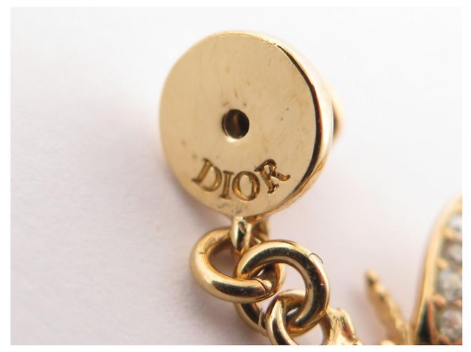 Abeille NEUE DIOR HÄNGENDE OHRRINGE CD LOGO STERN BIENE GOLD OHRRINGE Golden - Ansicht 5