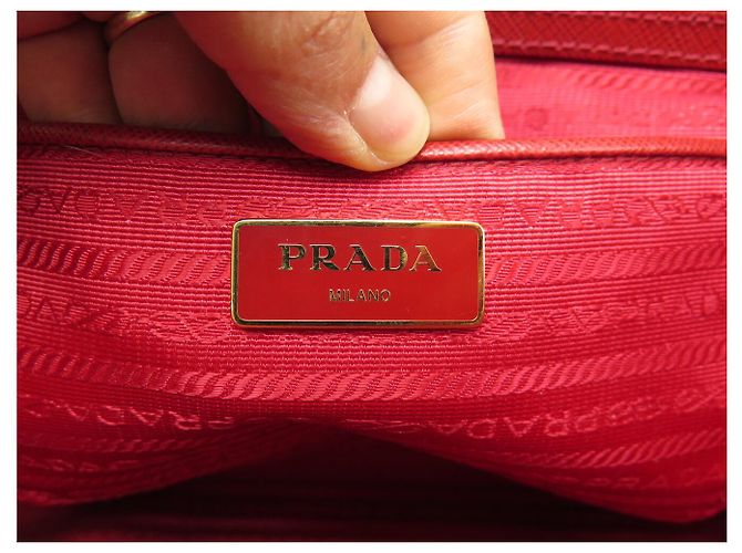NUOVA BORSA A MANO PRADA GALLERIA GM BN2274 PELLE SAFFIANO ROSSA TRACOLLA Rosso - vista 12